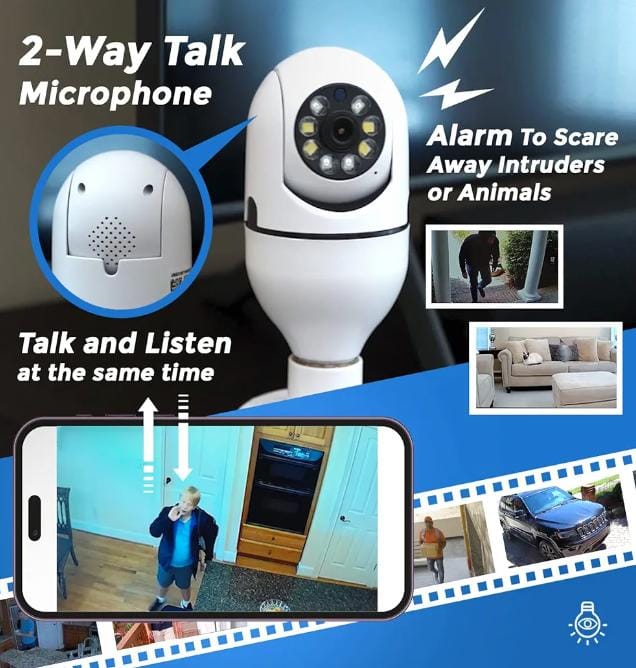 Foco Cámara WiFi de Seguridad 1080P | Rojas Point