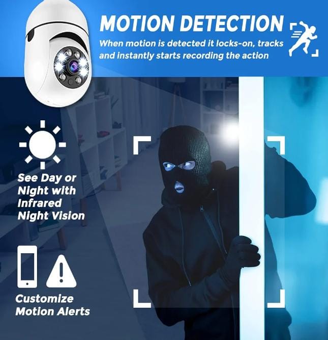 Foco Cámara WiFi de Seguridad 1080P | Rojas Point