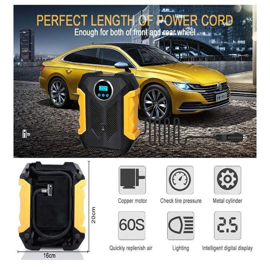 Bomba de Aire Portátil Eléctrica con Pantalla Digital y Luz LED