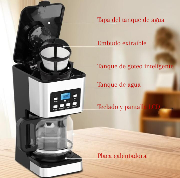 ☕✨ Cafetera Automática con Temporizador Programable 24H ✨☕