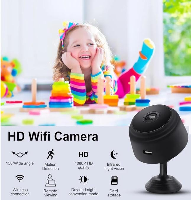 Mini Cámara IP inalámbrica 1080P con Visión Nocturna y Control por Celular