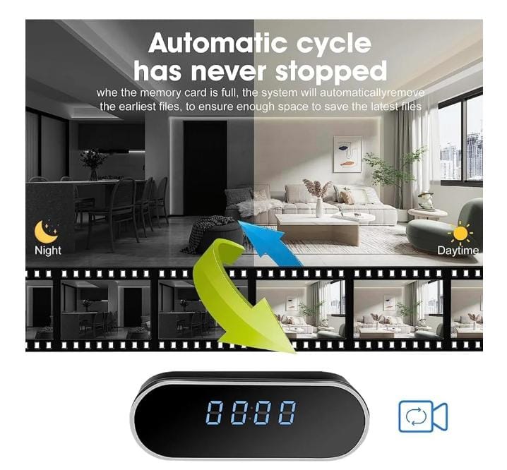 🕒 Cámara Espía Reloj Digital 1080P – Seguridad 100% Oculta
