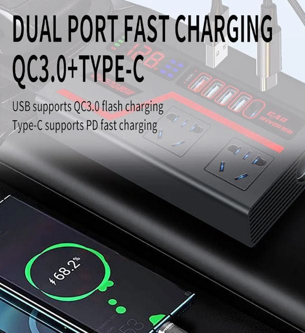 🔌Cargador Universal para Vehículos  Inverter HY-0403